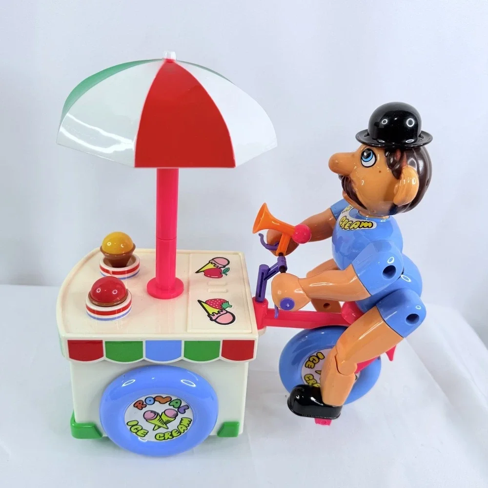 1993 Yeh Su Toys Royal Ice Cream Cart Wind Up Toy YEH-9303 in Box‎ Tested Works